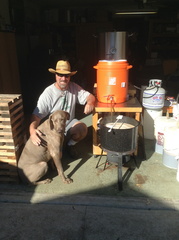 Jack & 'Buddy' watching the boil