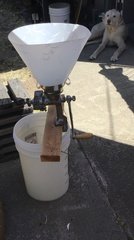 Jack's fancy grain mill set-up
