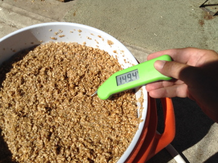 Jack's mash at the right temperature